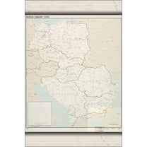 24"x36" Gallery Poster, cia map of Europe communist states 1963