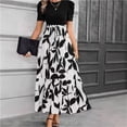 thumbnail image 2 of Vestido estampado de cuello redondo, 2 of 5