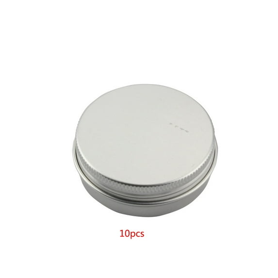 10pcs Round Metal Tea Leaf Box Screw Top Aluminum Cosmetics Sample Salve Storage Containers
