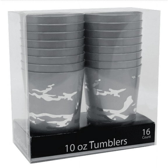 Lillian Collection Luxurious Marble Silver on Silver Tumbler - 10 oz. (Set of 16) - Reusable & Perfect for Events