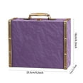 thumbnail image 2 of Leather Suitcase Set Wooden Storage and Old Fashioned Luggage for Photography Props Home and Display", 2 of 3
