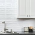 thumbnail image 3 of FASÄDE Vista Decorative Vinyl 18in x 24in Backsplash Panel in Matte White (5 Pack), 3 of 6