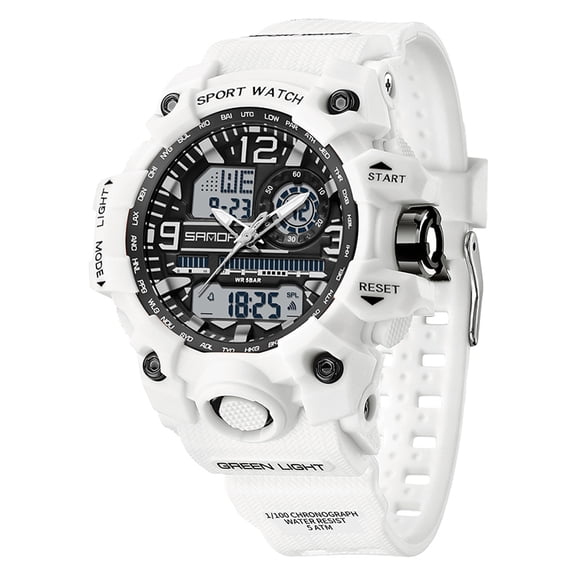 Women's Sport Watch Digital Waterproof Watches Military Watches Analog Outdoor Wrist Watch LED Luminous Alarm Stopwatch Dual Time Wristwatch