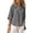 Dark Gray, variant on Womens Basic Tees New Women’s Button 3/4 Sleeve Shirt, Lapel Collar Loose Fits Cardigan Tops, Fashion Side Split and Back Long Tunic Blouses M