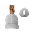 thumbnail image 1 of WEIYLL Womens Baseball Cap Ponytail Running Tennis Magnetic Attraction Solid Color White Headwear Hat One Size, 1 of 4