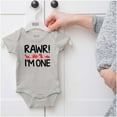 thumbnail image 5 of Rawr I'm One Little Dinosaur Birthday Romper Boys or Girls Infant Baby Brisco Brands 12M, 5 of 6