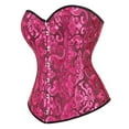 thumbnail image 2 of Womens Bustier Corset Top Overbust Corset For Women Lace Up Corset Tops For Women Black Rose S, 2 of 4