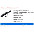 thumbnail image 2 of Front Right Strut and Coil Spring Assembly - Compatible with 2016 - 2020 Honda HR-V AWD 2017 2018 2019, 2 of 2