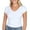 White - natural, variant on Womens Solid V-Neck Basic T-Shirt, White, Size Large