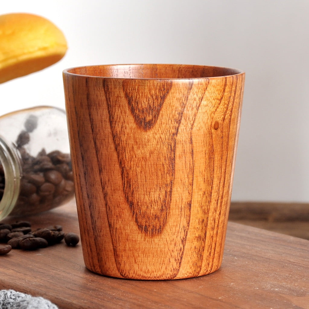 Creative Wooden Coffee Mug Handmade Water Tea Cup Solid Jujube Wood Mug