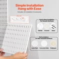 thumbnail image 6 of KFFKFF Pegboard Organizer Kit, 11" x 11" Plastic Panels, 4-Piece Set, Wall-Mounted Storage Solution with Accessories for Garage, Kitchen, Craft Room, Office, and Bathroom, White, 6 of 9