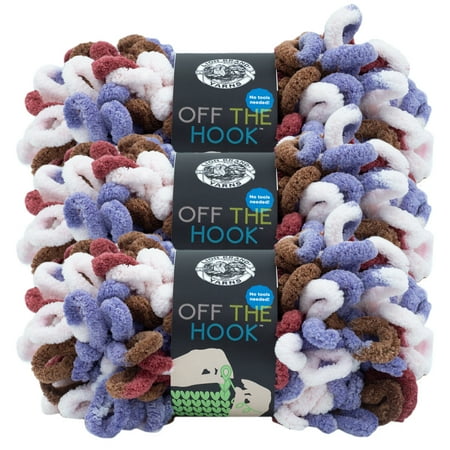 UPC: 0842093138112 | Lion Brand Yarn Off the Hook Layer Cake Jumbo Polyester Multi-color Yarn 3 Pack