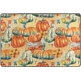 thumbnail image 4 of Dreamtimes Fall Pumpkins Watercolor Area Rug 72x48in Thanksgiving Autumn Non-Slip Floor Carpet Comfort Floor Mats Decor for Indoor Living Dining Room and Bedroom Area, 4 of 5