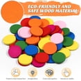 thumbnail image 2 of Shisuyan STOBOK 50pcs Round Wood Piece Colorful Disc Learning Tools Pupils Mathematics Teaching Aids for Kid Child Girl (Mixed Color), 2 of 8