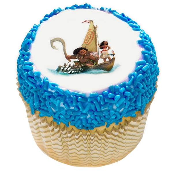 Moana Edible Cupcake Topper 12 Images Walmart Com