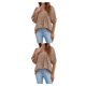 thumbnail image 2 of Blusa informal para mujer Qarigey Café S 2piezas, 2 of 6