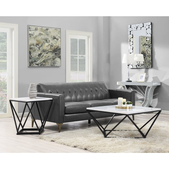 Modern End Table with Metal Legs - Living Room Accent Table - Stylish Side Table for Home Decor