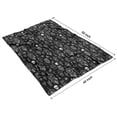 thumbnail image 4 of Black White Gothic Dreamcatcher Owl Skull Pattern Blanket,Comfortable Soft Flannel Throw Blanket,All Season,Warm Lightweight Blankets for Sofa Bed Couch Living Room Chair,40"x50", 4 of 4