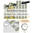 thumbnail image 6 of Sage Green Stripes Blackout Curtains, Light Blocking Print Window Curtains, Summer Spring Botanical Lemon Leaves Thermal Insulated Window Drapes for Living Room Kitchen Cafe 2 Panels, 84"W x 84"L, 6 of 9