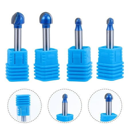 

4pcs Core Box Router Bit 1/4 Inch Handle Round Nose Core Box Router Bits