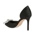 thumbnail image 4 of XYD Women Sparkly Rhinestones Bowknot Peep Toe Sandals D'Orsay Stiletto High Heel Pumps Slip On Party Dressy Shoes Size 9 Black, 4 of 4