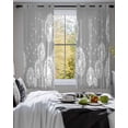 thumbnail image 3 of White Dandelion Sheer Curtains 39 Inch Length 2 Panels Set for Living Room/Bedroom, Spring Plants Flowers Vintage Gray Kitchen Curtains Grommet Semi-Sheer Curtains Window Treatments 27.5"x39"x2, 3 of 7