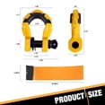 thumbnail image 5 of Tow Strap Recovery Kit: 4"x 30FT Tow Strap + 3/4" D-Ring Shackles (2pcs) + Bag, 5 of 11