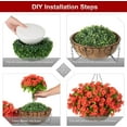 thumbnail image 6 of Artificial Fake Hanging Outdoor Flowers Plants with Basket, Faux Silk Camellia UV Resistant Look Real Floral Arrangement Planter for Outside Porch Patio Balcony Garden Home Decor, 6 of 6