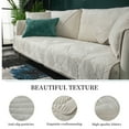 thumbnail image 2 of ANMINY Velvet Couch Cover Quilted Velvet Embossed Leaf Pattern Sofa Cover, Machine Washable Couch Protector for Pets & Kids, 2 of 6