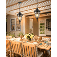 thumbnail image 3 of VIANIS Black Outdoor Pendant Light Lantern, Modern Chandelier with Seed Glass, Outdoor Ceiling Lights for Porch, House, Garden, Entryway, 3 of 10