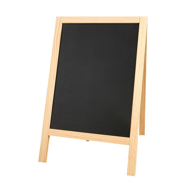 SIEYIO Mini Wooden Chalk Board Double Easel Message Blackboard