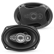6x9 Car Speakers, 800W 4 Ohm 4-way Coaxial Speakers with Super Tweeter, Universal Adaption Vehicle
