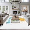 thumbnail image 3 of 6'x9' Area Rugs, Summer Pineapple Indoor Outdoor Area Rug for Living Room Bedroom, Watercolor Modern Art Tropical Fruit Washable Bathroom Rugs Kitchen Floor Carpet Mats Home Decor Aesthetic, 3 of 8