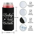 thumbnail image 4 of 2 Pieces Sleeves Beer Cooler Bags Insulated Collapsible Beer Sleeve Baby Winter Snowflake Black Can Cooler Sleeve for Birthday Party Wedding, 4 of 4