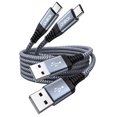 thumbnail image 1 of Cable USB a USB-C ohbox de carga rápida de 60 W, paquete de 2, 1,8 m, 1 of 8