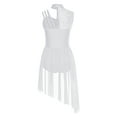 thumbnail image 2 of vastwit Women Lyrical Dance Dress Floral Lace Asymmetrical Skirt Leotard Dress Modern Ballet Dancewear White XS, 2 of 5