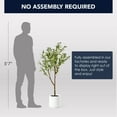 thumbnail image 3 of American Art Decor Realistic Artificial Olive Tree in a white pot Faux Plant for Home Decor, Indoor Living Room, or Office, 48", 3 of 7