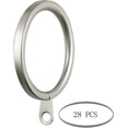 thumbnail image 2 of Meriville 28 pcs 1.5-Inch Inner Diameter Metal Flat Curtain Rings with Eyelets, Fits Up to 1 1/4-Inch Rod (Set of 28, Pewter), 2 of 2