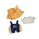 thumbnail image 2 of Ropa de muñeca Hugo felpa camiseta con tirantes y sombrero 17 cm/6,69 pulgadas, 2 of 9