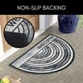 thumbnail image 7 of Welcome Half Round Door Mat - 30x18 Inch Rubber Outdoor Doormat - Non-Slip, Weather-Resistant Entryway Mat - Gray, 7 of 7