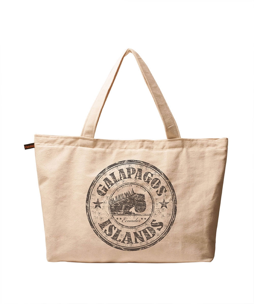 Vietsbay Women's Galapagos Island Printed Vintage Canvas Tote