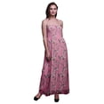 thumbnail image 1 of Bimba Robe à Bretelles Smockée en Georgette pour Femmes à Imprimé d'Oiseaux Blossom & Paradise Whydah - Très Petit, 1 of 7