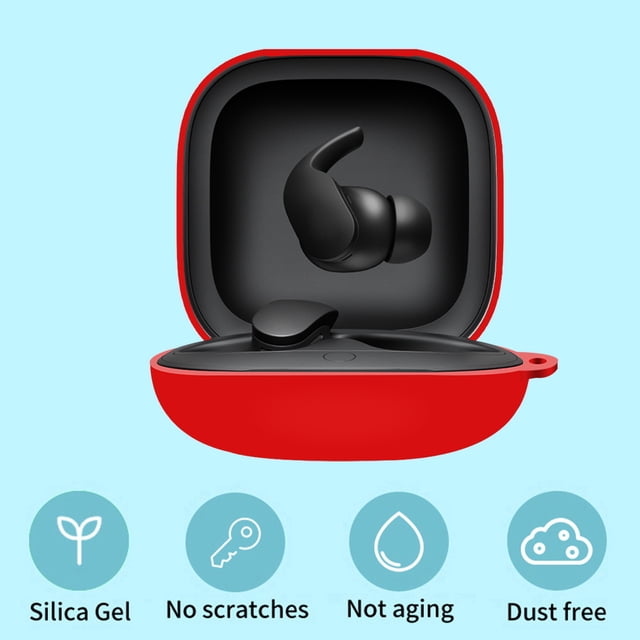 Audífonos Funda de silicona inalámbrica para Beats Fit Pro Protectors Cover (Rojo)