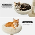 thumbnail image 5 of Soonbuy 75'' Tall Cat Tree with Litter Box Enclosure, 2-in-1 Modern Cat Tower with Condos & Sisal Scratching Posts, Basket and Soft Plush Perch, Wooden Kitty Litter Box Furniture, White & Gray, 5 of 7