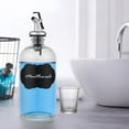 thumbnail image 3 of 16oz Glass Mouthwash Dispenser 2 Pack Clear Mouthwash Decanter with Pour Spout Funnel and Labels Reusable Mouthwash Bottles Container for Bathroom Kitchen, 3 of 8