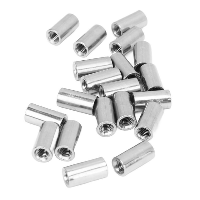 Female Thread Coupling Nut, Round Coupling Nut M5 Stainless Steel 20PCS Robust Sturdy For Maintenance