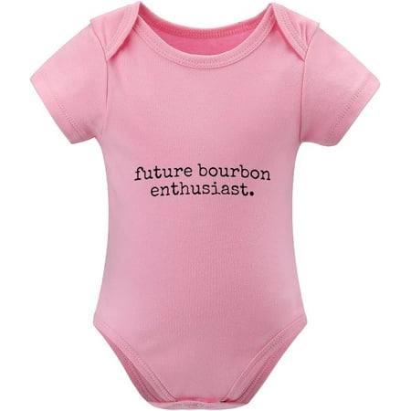 

Future Bourbon Enthusiast Neutral Romper Baby Short Sleeve Boy Going Home Outfit Newborn White Clothes for Baby Bo
