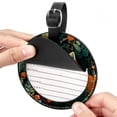 thumbnail image 2 of Fox 2pcs PU Leather Round Bag Tags Suitcase Handbag Tags with Privacy Cover and Name ID Tag for Travel Luggage, Handbags, Backpacks, School Bags, 2 of 6