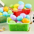 thumbnail image 6 of Joyfy 6 Pcs Plastic Easter Baskets with (60g) Tricolor Easter Fake Grass Paper Shred(Green,Yellow,Red), Large Easter Egg Baskets with Handles for Easter Egg Hunting, Easter Party Favors, 6 of 7