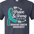 thumbnail image 4 of Inktastic Ovarian Cancer Awareness Brave and Strong with Arrows T-Shirt, 4 of 5